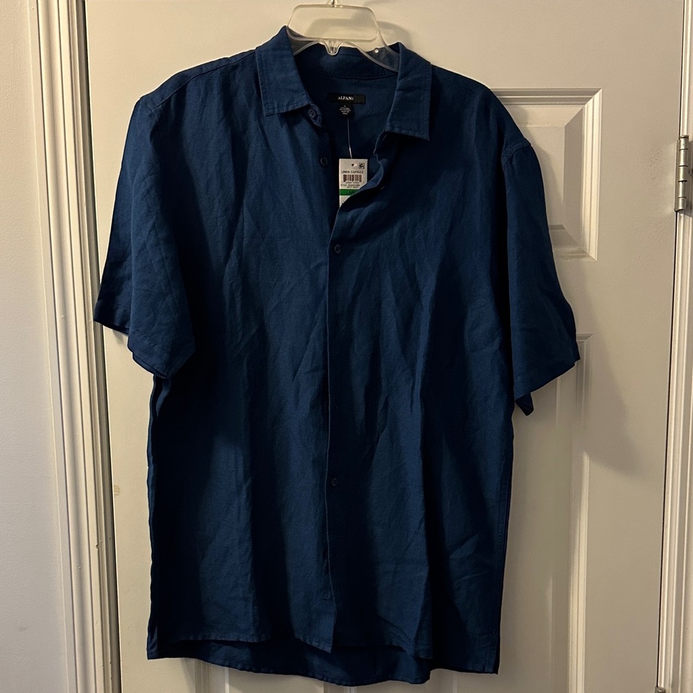 NWT Linen Blend Button Down shirt